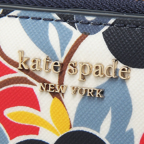 Kate Spade Small L-Zip Bifold Wallet Blue # WLRU5410
