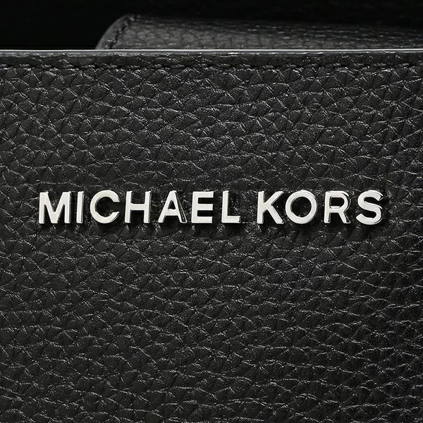 Michael Kors Crossbody Bag Kimberly Large East West Leather Satchel Black # 35F9SKFS7T