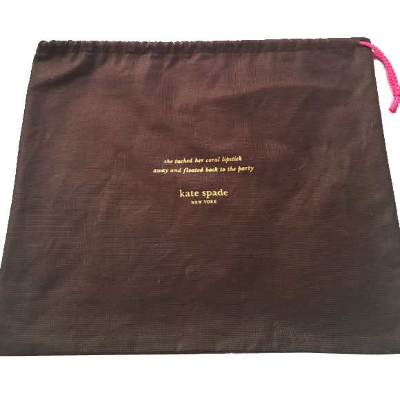 Kate Spade 13.5-Inch X 11.5-Inch Small Dust Bag Brown Brown / Gold # KSSDB