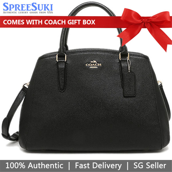 Coach Small Margot Carryall In Crossgrain Leather Black # F57527