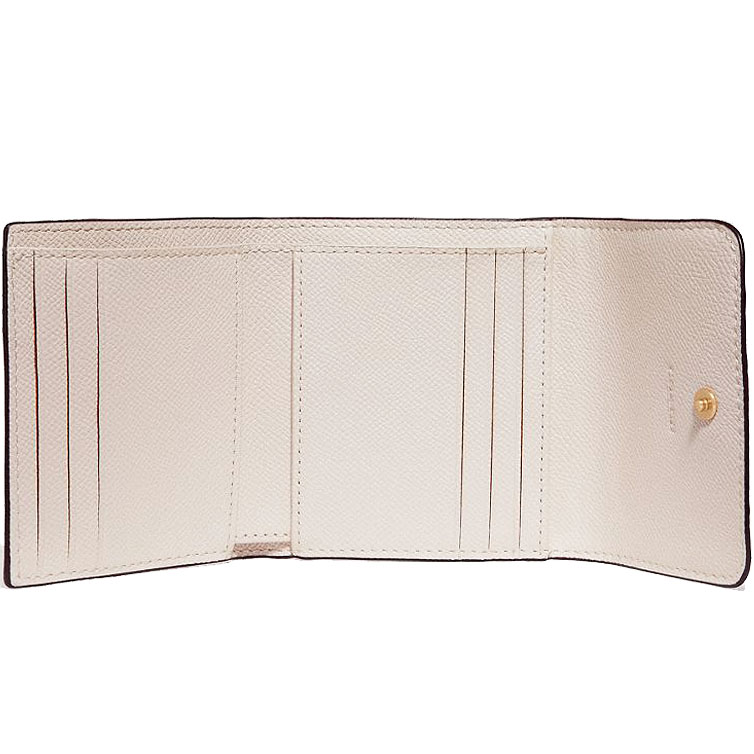 Coach Small Wallet With Floral Applique Chalk Off White # F73381