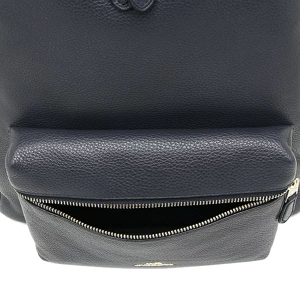 Coach Charlie Large Backpack Leather Midnight Navy Dark Blue # F29004
