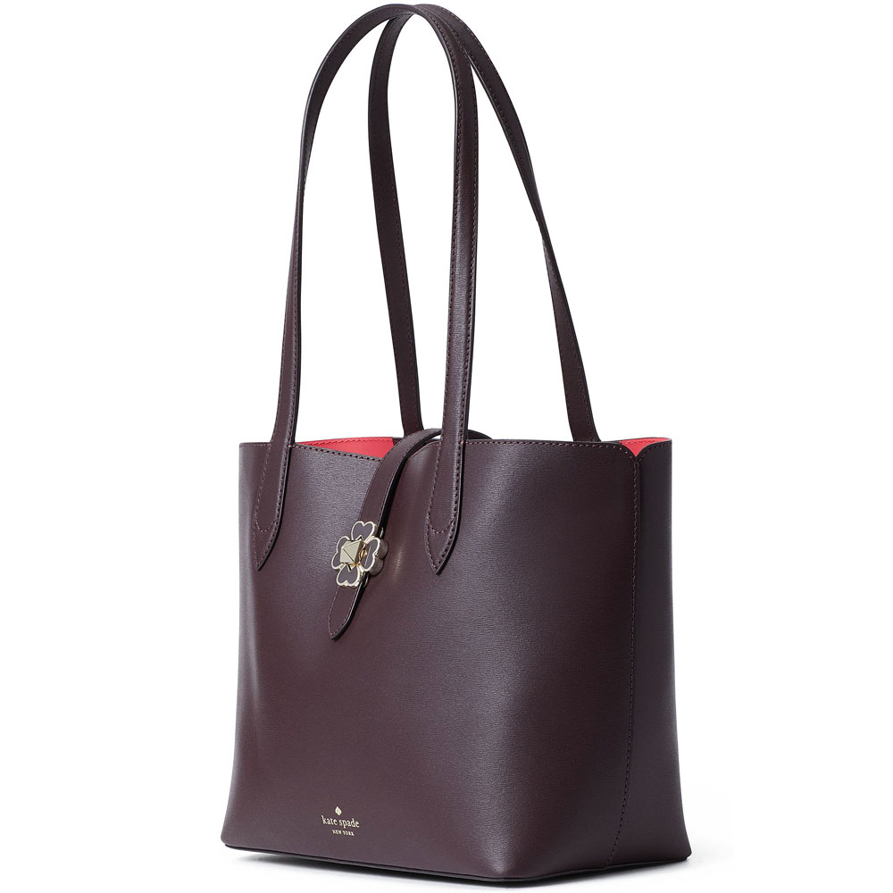 Kate Spade Shoulder Bag Kaci Medium Tote Chocolate Cherry Brown # WKRU6287