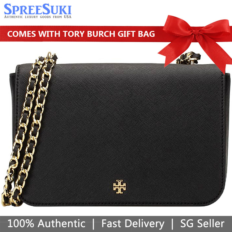 Tory Burch Emerson Zip Shoulder Bag - Black Shoulder Bags, Handbags -  WTO511629