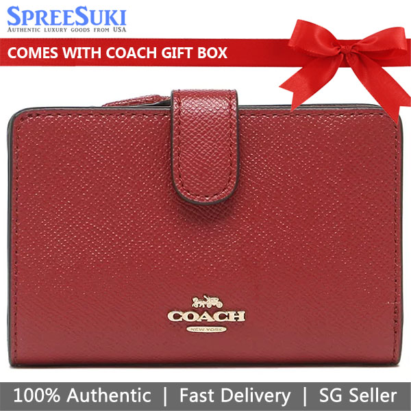 Coach Medium Wallet Medium Corner Zip Wallet Red # F11484
