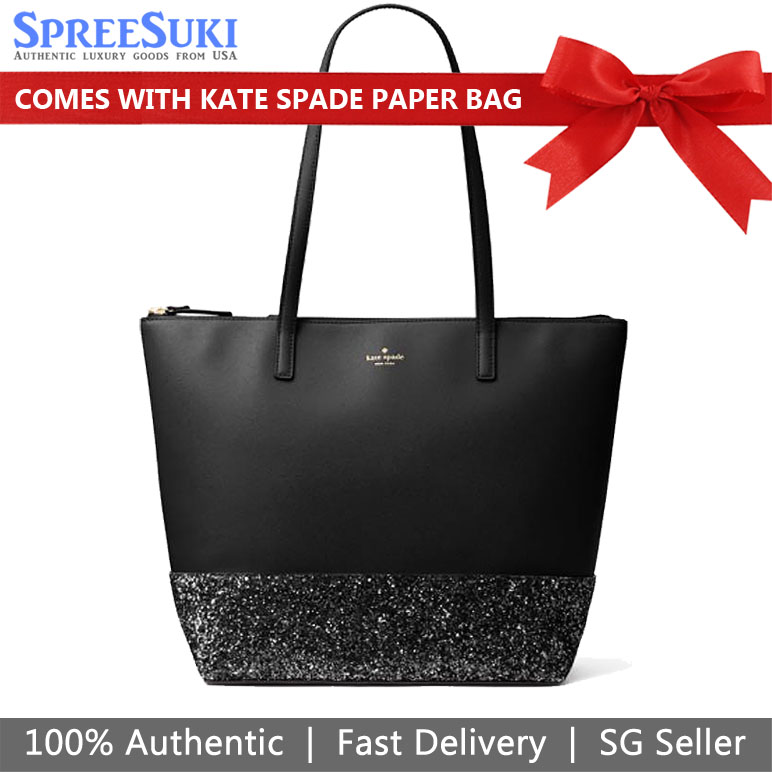 Kate Spade Shoulder Bag Tote Penny Greta Court Black # WKRU5613