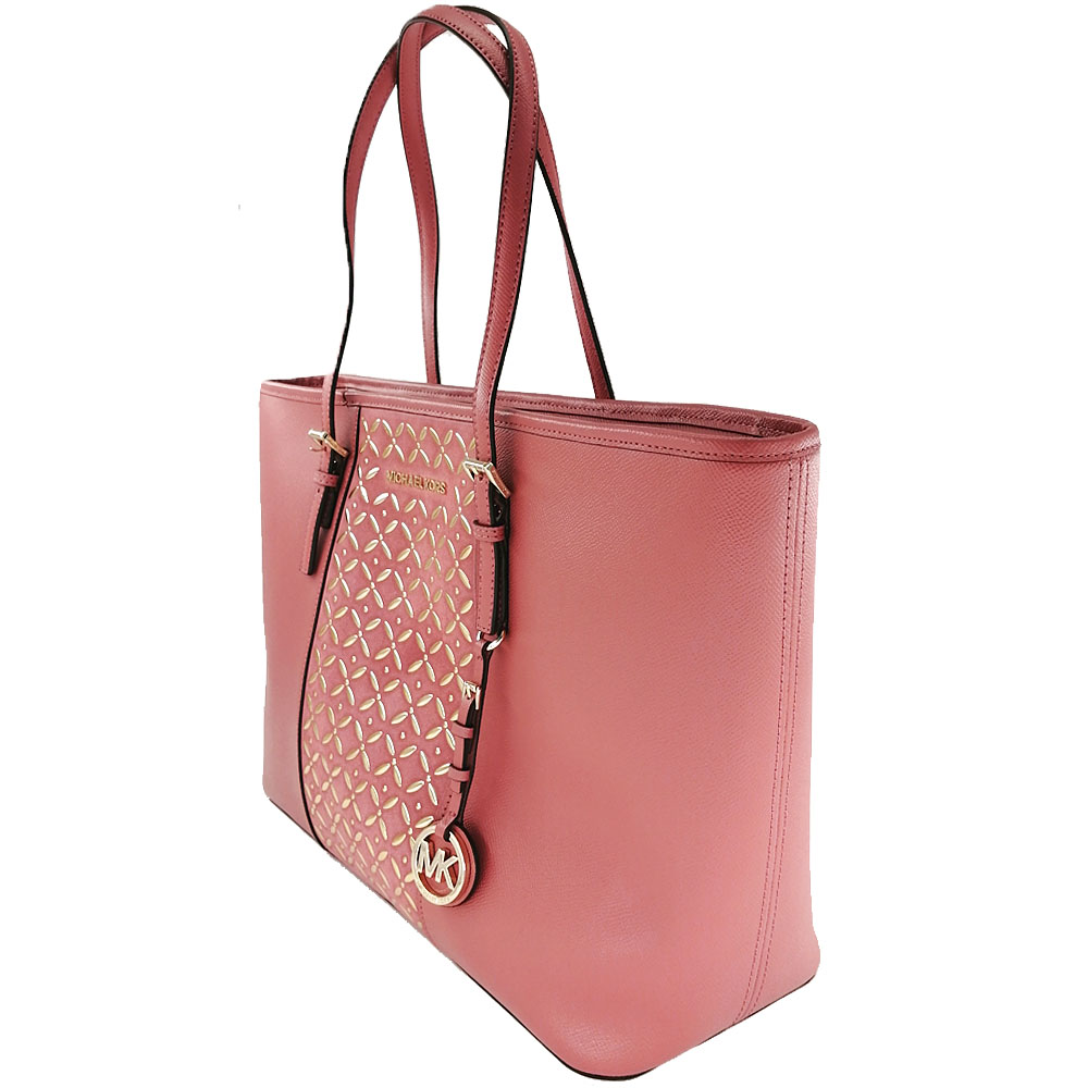 Michael Kors Shoulder Bag Jet Set Travel Medium Multifunctional Top Zip Tote Rose Pink # 30H8TTVT2S
