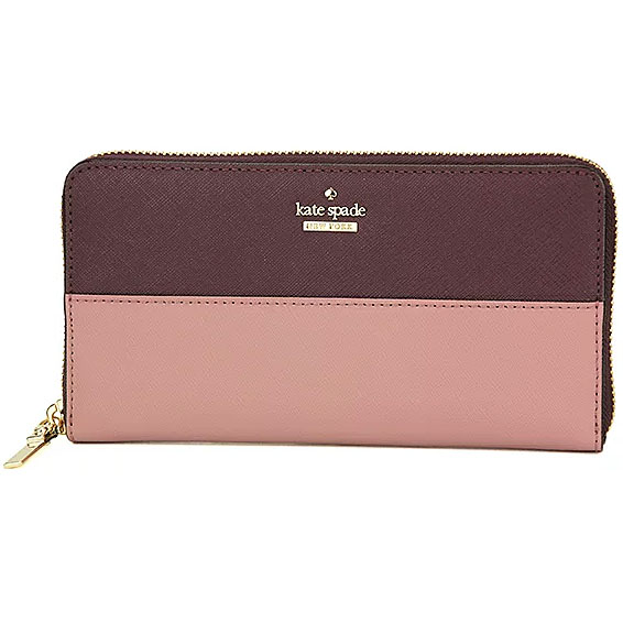 Kate Spade Long Wallet Cameron Street Lacey Dusty Peony Pink Mulberry # PWRU5073