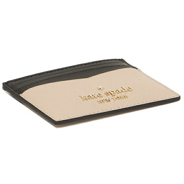 Kate Spade Small Slim Card Holder Warm Beige / Black # WLR00125