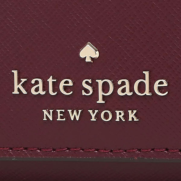 Kate Spade Small Flap Crossbody Bag Cherrywood Dark Red # WLR00132