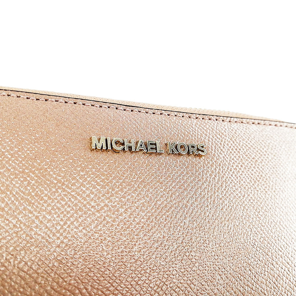 Michael Kors Phone Wallet Large Flat Multifunctional Phone Case Leather Wristlet Rose Gold # 32H8TFDE3M