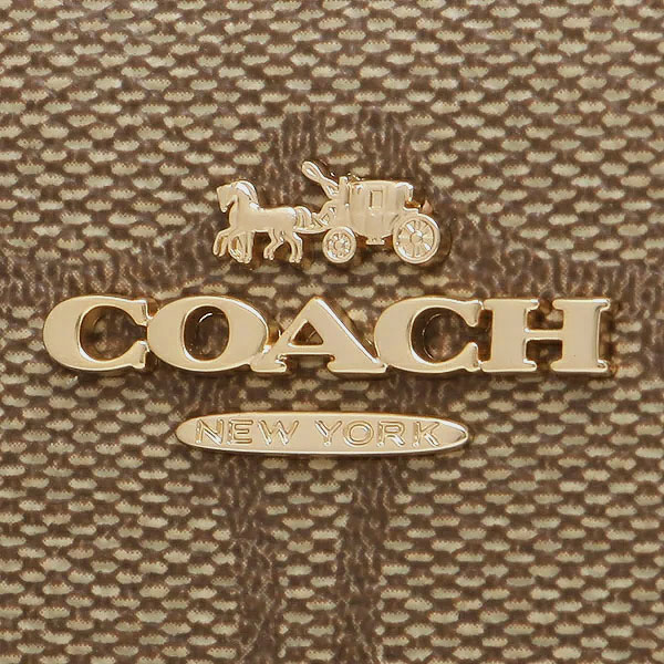 Coach Small Wallet Signature Pvc Snap Wallet Khaki Redwood # C3309