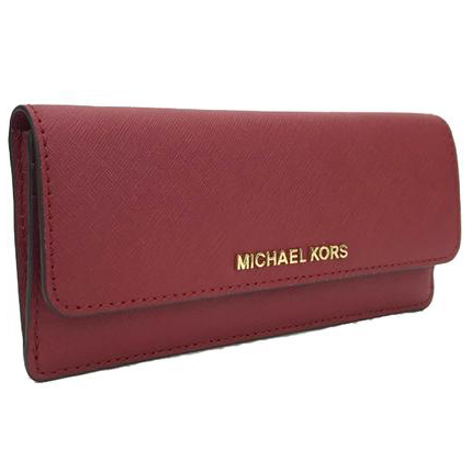 Michael Kors Long Wallet Flat Wallet Scarlet Red # 35S6GTVE1L