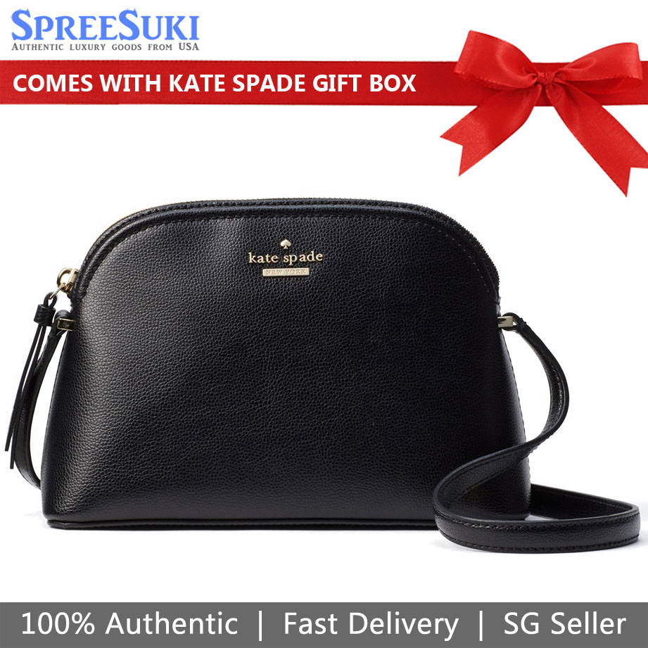 Kate Spade Crossbody Bag With Gift Bag Patterson Drive Peggy Black # WKRU5662