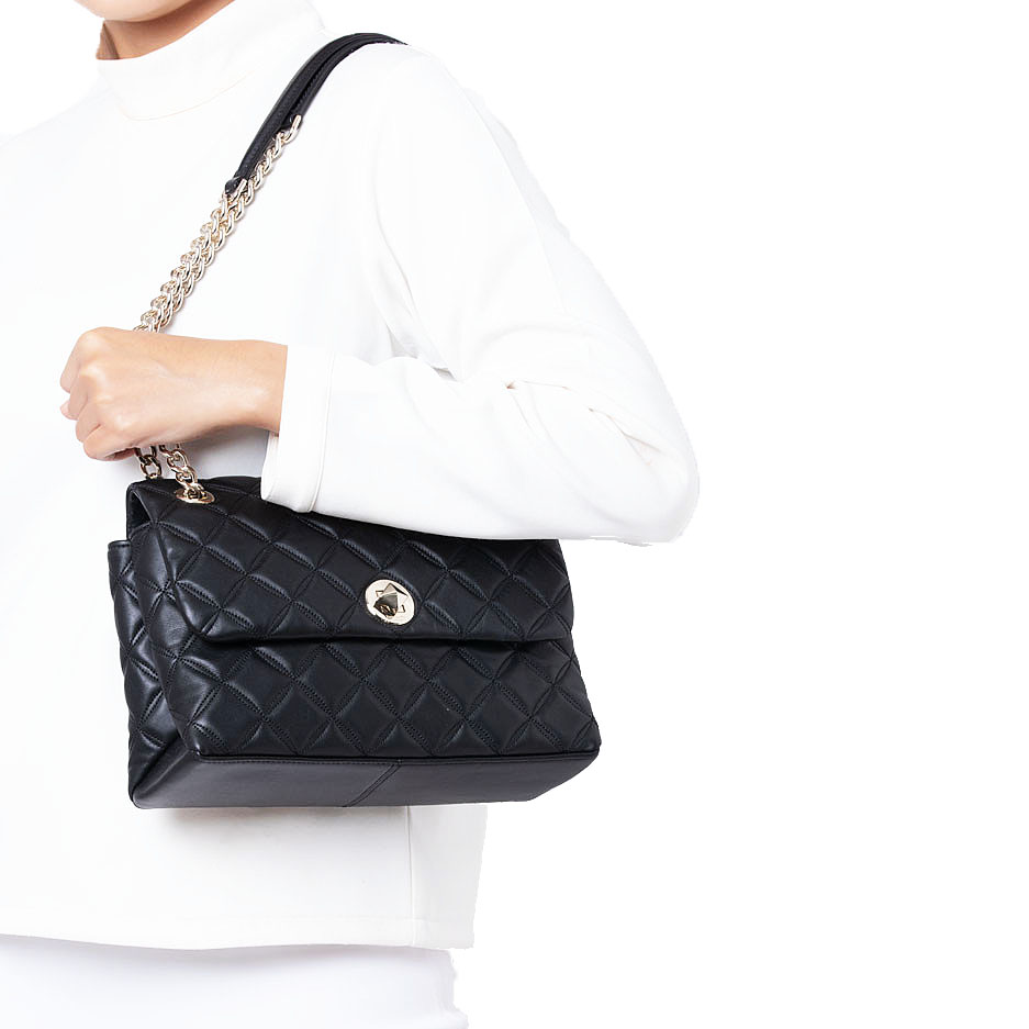 Kate Spade Natalia Medium Flap Shoulder Bag Black # WKRU7076