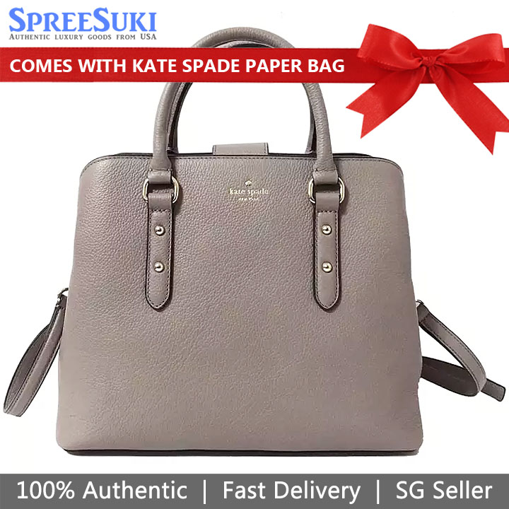 Kate Spade Crossbody Bag Larchmont Avenue Evangelie Satchel City Scape Grey # WKRU5376