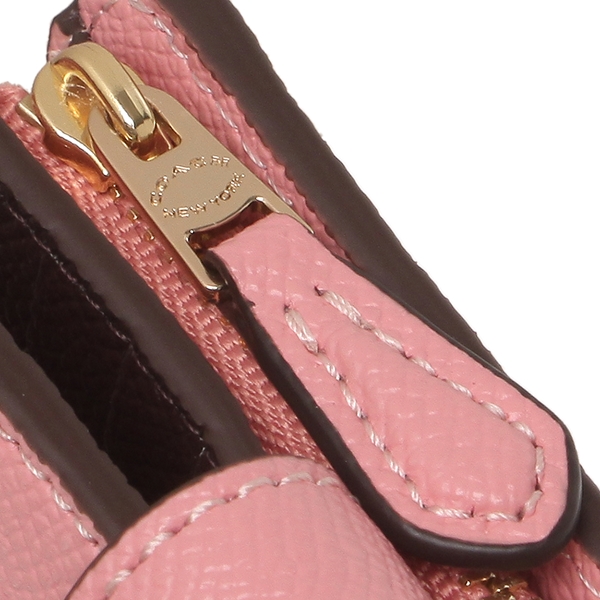 Coach Medium Wallet Medium Corner Zip Wallet In Crossgrain Leather Bubblegum Pink # 6390