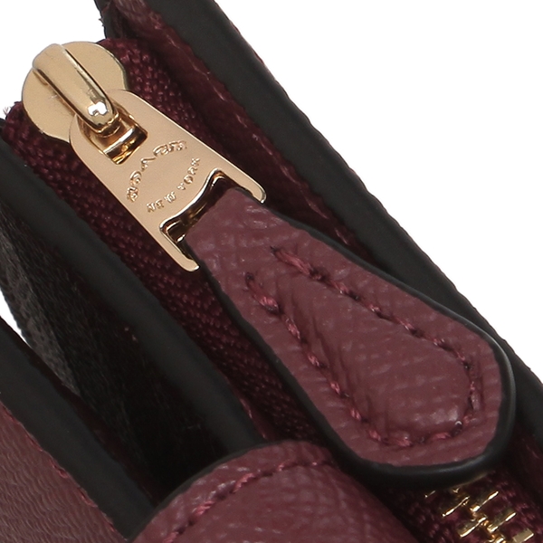 Coach Medium Wallet Medium Corner Zip Wallet Vintage Mauve Dark Red # 6390