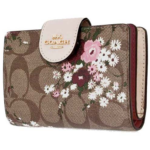 COACH®  Medium Corner Zip Wallet With Multi Floral Print