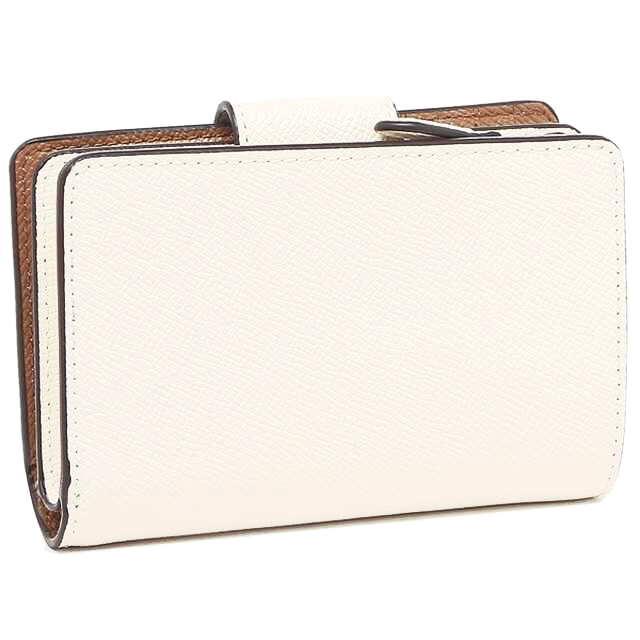 Coach Medium Wallet Medium Corner Zip Wallet Chalk Off White # 6390