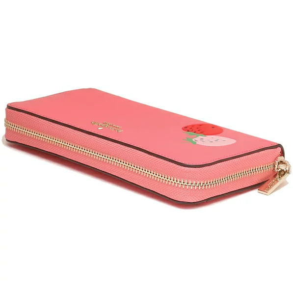 Kate Spade Strawberry Picnic In The Park Large Continental Wallet Pink # WLR00517
