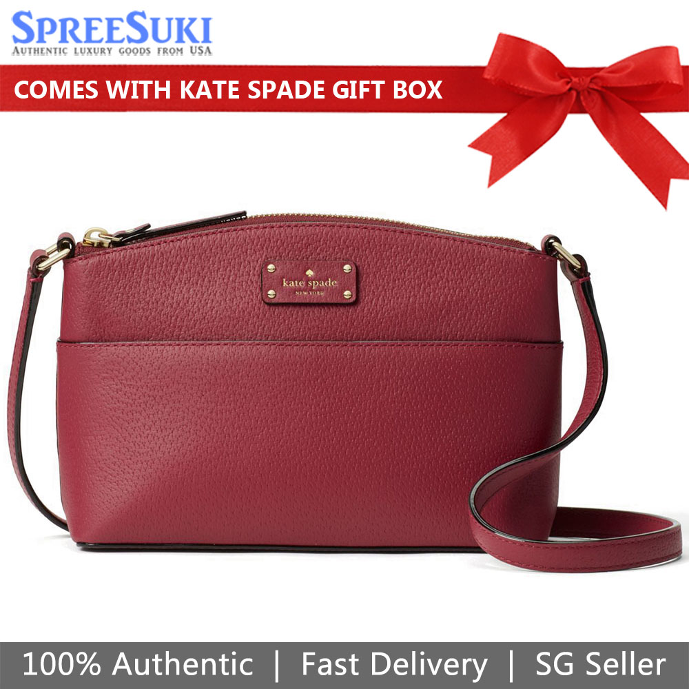 Kate Spade Grove Street Millie Crossbody Bag Rioja Red # WKRU4194