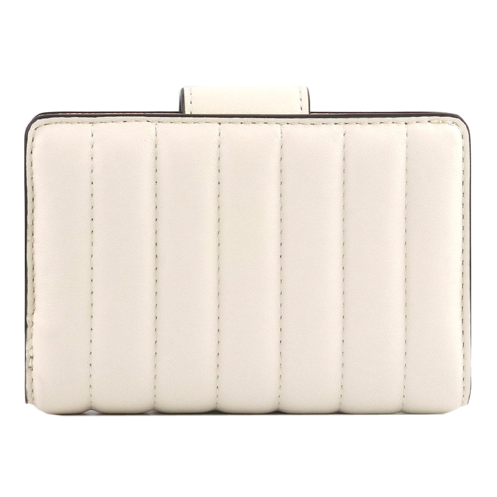 Coach Medium Wallet Medium Corner Zip Wallet With Quilting Chalk Off White # C3454