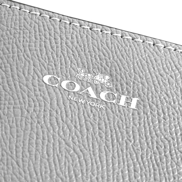 Coach Small Wristlet Corner Zip Wristlet Granite Grey # 58032