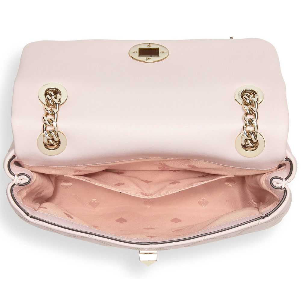Kate Spade Crossbody Bag Natalia Small Flap Crossbody Chalk Pink # WKRU7074