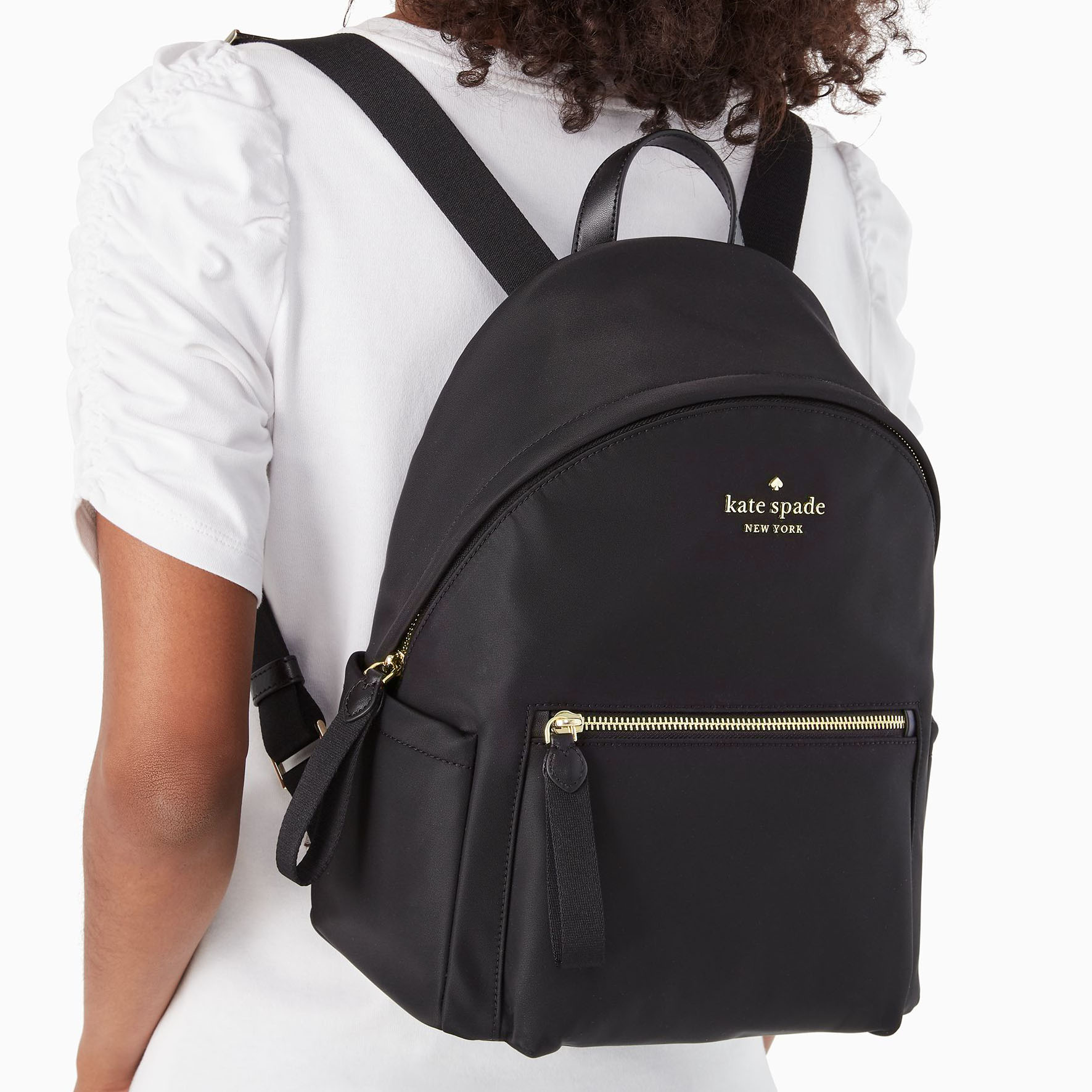 SpreeSuki - Kate Spade Chelsea Nylon Medium Backpack Black # WKR00556
