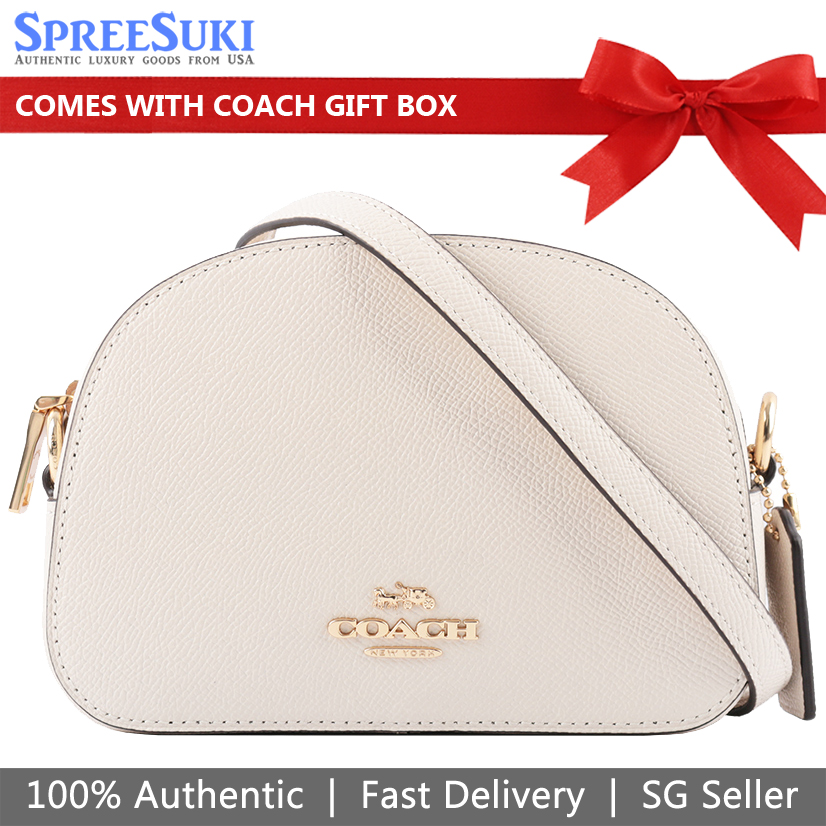 Coach Crossbody Bag Crossgrain Mini Serena Chalk Off White # 97561