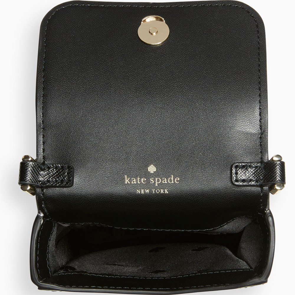 Kate Spade Crossbody Bag Staci North South Flap Phone Crossbody Black # WIR00008