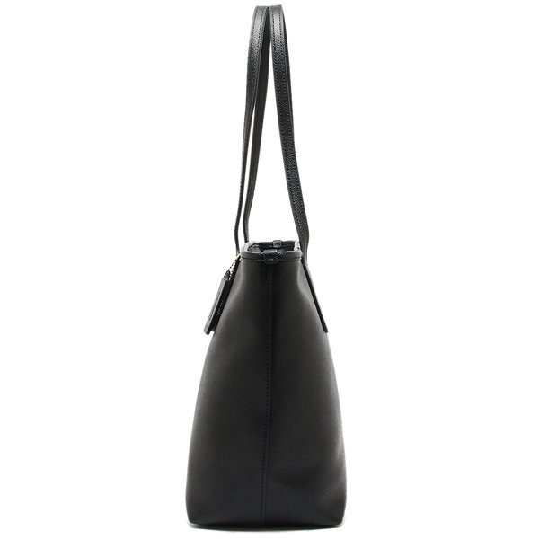 Coach Tote Shoulder Bag Crossgrain Leather Zip Tote Black # 83857