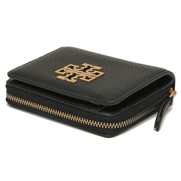 Tory Burch Small Wallet Britten Mini Wallet Black # 75400