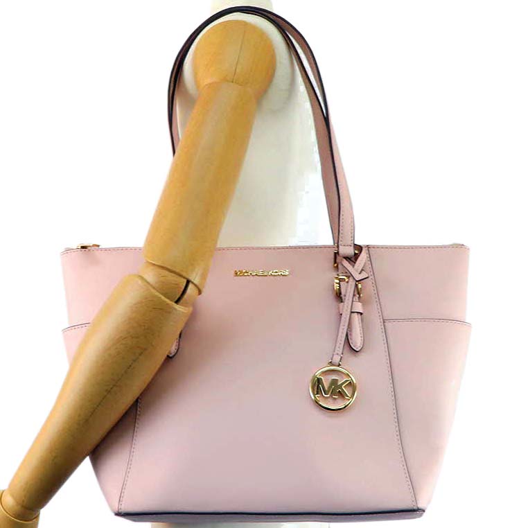 Michael Kors Tote Shoulder Bag Charlotte Leather Large Top Zip Tote Blush Pink # 35T0GCFT7L
