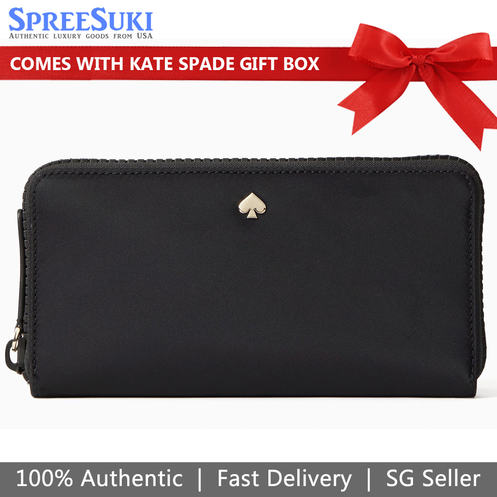 Kate Spade Long Wallet Jae Large Continental Wallet Black # WLRU5931