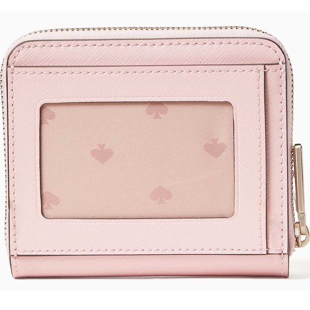 Kate Spade Small Wallet Staci Small Zip Around Wallet Light Crepe Pink # WLR00634