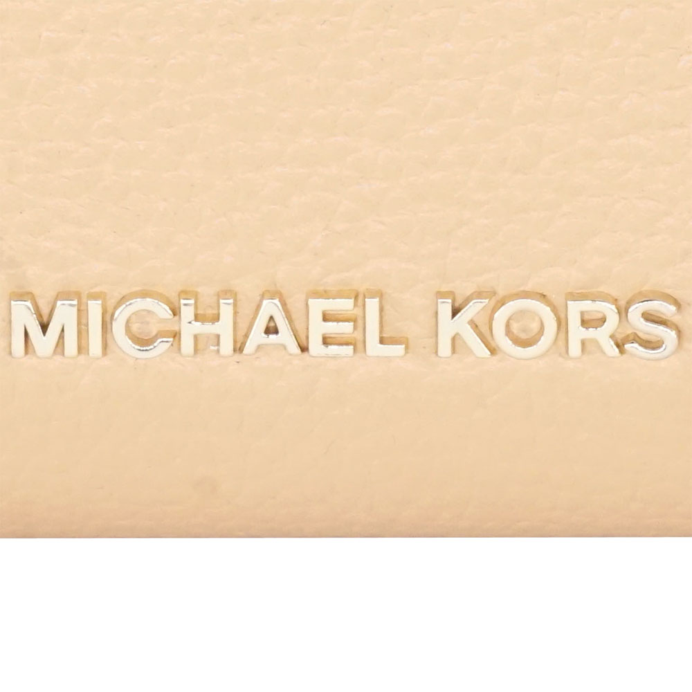Michael Kors Zip Around Coin Card Case Leather Butternut Beige Light Brown # 32F8GF6Z1T