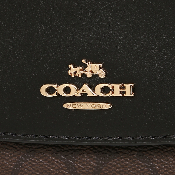 Coach Shoulder Bag Lexy Shoulder Bag In Signature Canvas Brown Black # F27972