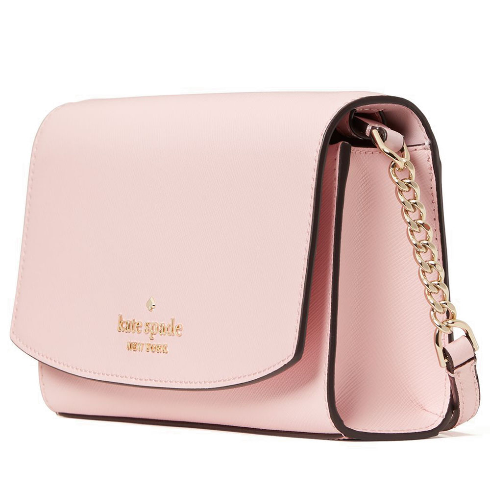 Kate Spade Crossbody Bag Small Flap Crossbody Light Crepe Pink # WLR00632
