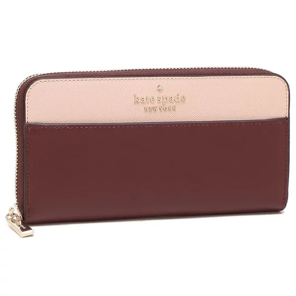 Kate Spade Long Wallet Staci Colorblock Large Continental Wallet Rose Smoke # WLR00120