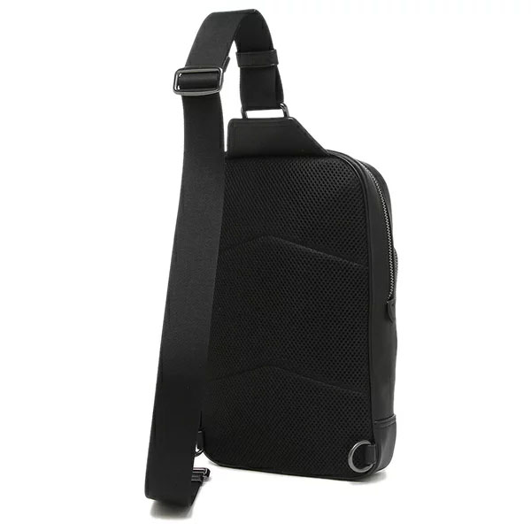 Coach Men Backpack Graham Pack Smooth Leather Sling Pack Black # C2931