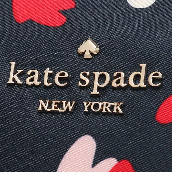 Kate Spade Chelsea Whismy Floral Medium Cosmetic Case Navy Dark Blue Red # WLR00622