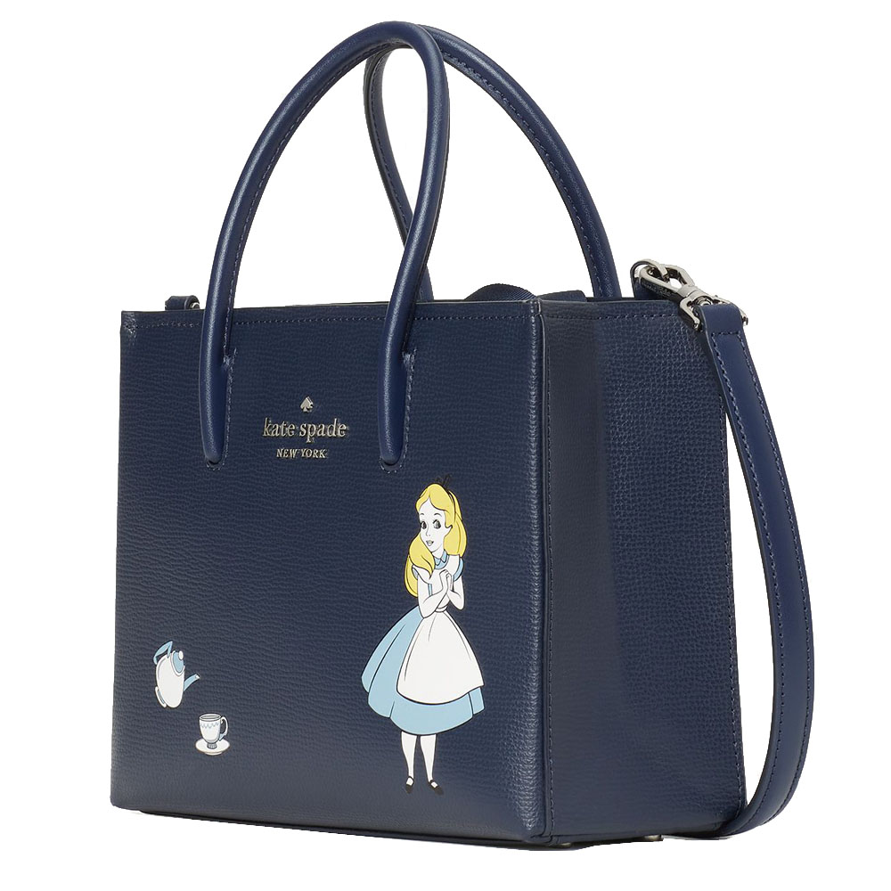 Kate Spade Crossbody Bag Disney X Kate Spade New York Alice In Wonderland Shopper C Navy Dark Blue # WKR00599