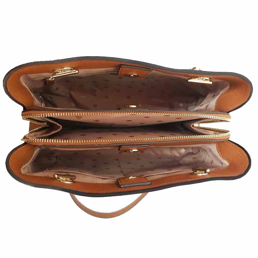 Kate Spade Tote Shoulder Bag Jordyn Shoulder Bag Medium Chain Handle Tote Warm Ginger Bread Brown # WKRU7048