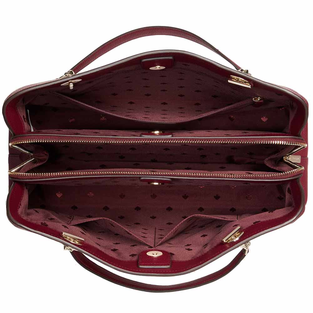 Kate Spade Shoulder Bag Jordyn Large Chain Handle Tote Blackberry Magenta Purple Red # WKRU7047