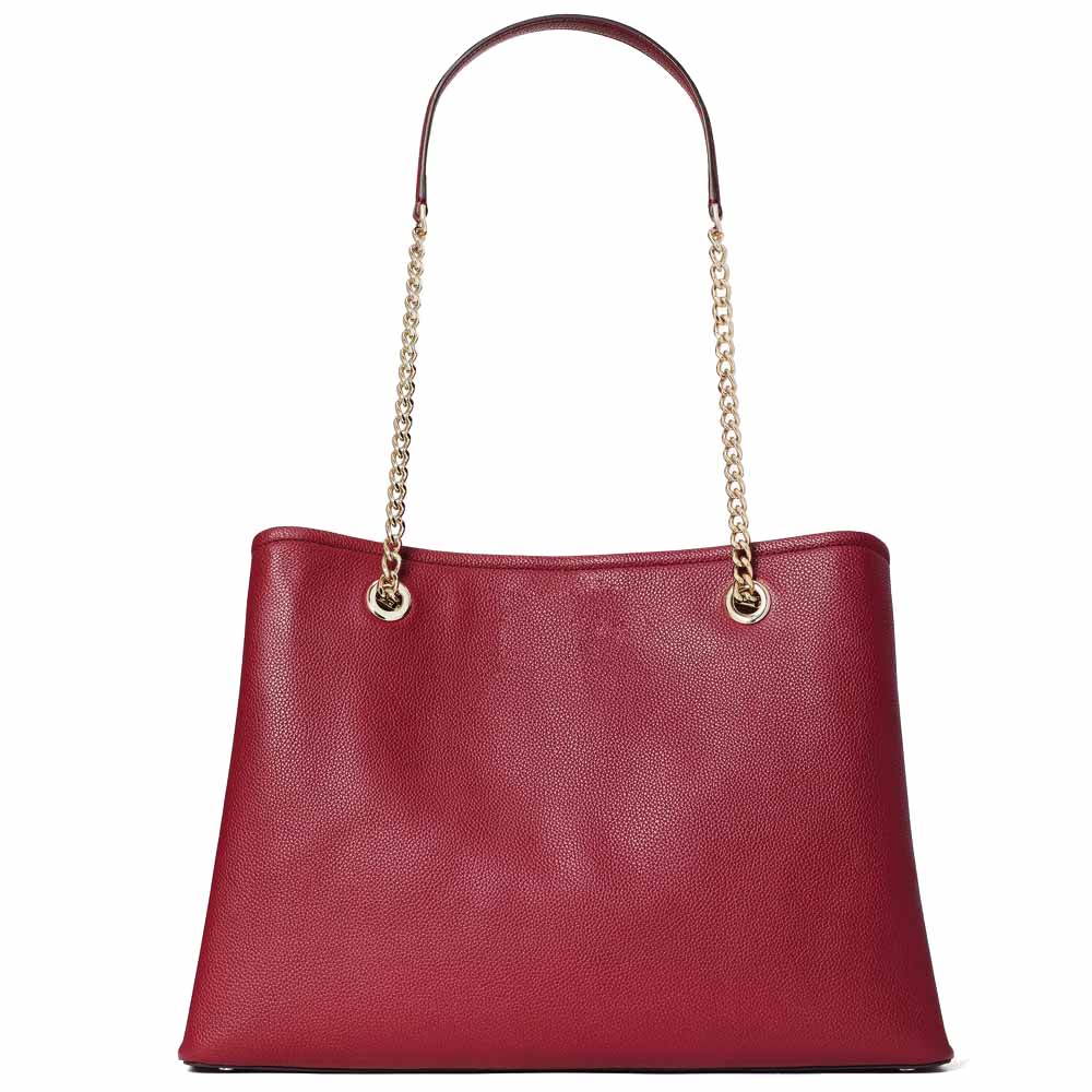 Kate Spade Shoulder Bag Jordyn Large Chain Handle Tote Blackberry Magenta Purple Red # WKRU7047