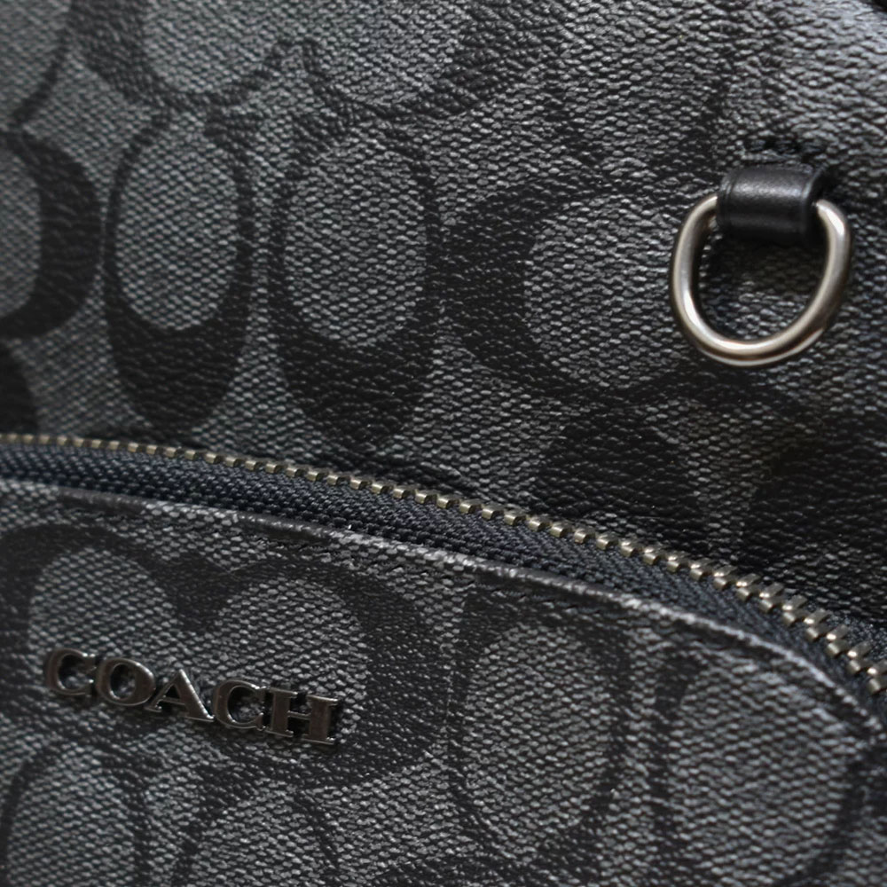 Coach Men Graham Pack In Signature Canvas Backpack Charcoal Black # C2932