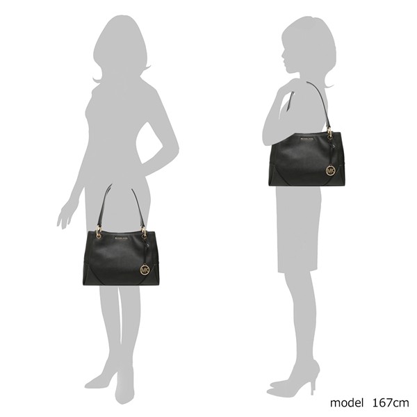 Michael Kors Tote Shoulder Bag Large Nicole Shoulder Bag Black # 35H9GNIE3L