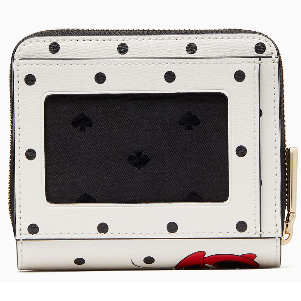 Kate Spade Small Wallet Disney X Kate Spade New York Minnie Mouse Zip Around Wallet Off White Black # K4762